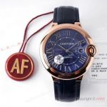 AF Factory Swiss Made Ballon Bleu Cartier Rose Gold Blue Dial 42mm Watch